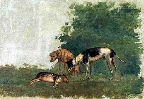 Dogs and a capybara, Benedito Calixto